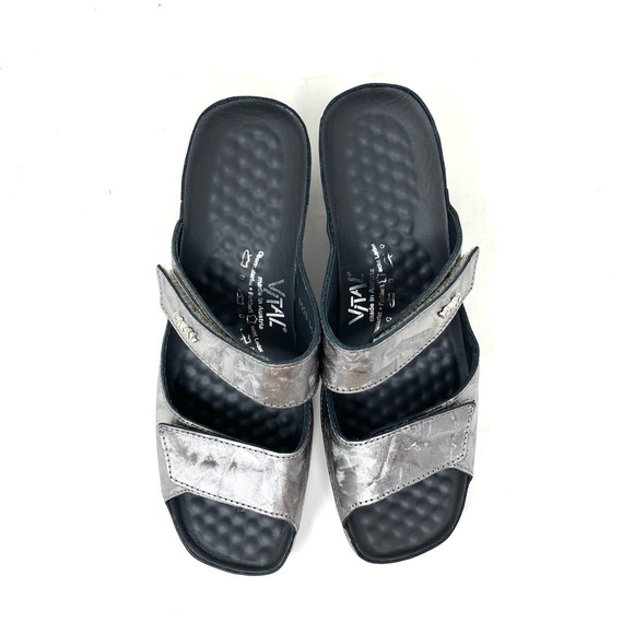 Vital 0520 Joy Seed Platin Mule Comfort Dress Sandals - Picture 5 of 8